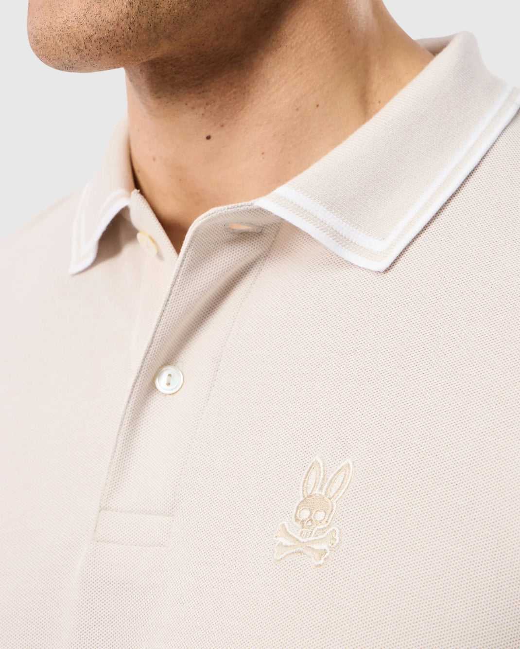 Polos Psycho Bunny Belton Pique Polo Beige Homme | UXY-45136574